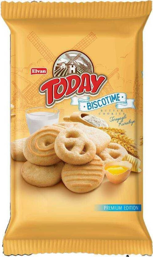 Today Biscotime Tereyağlı Kurabiye 250 Gr. (1 Paket)