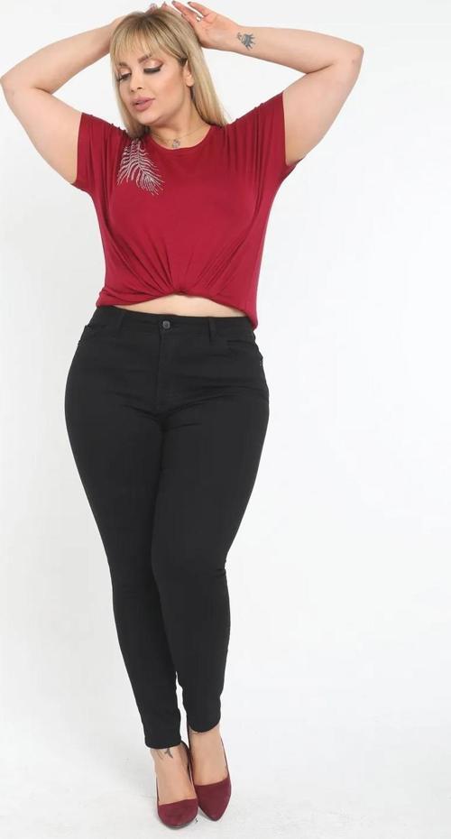 Slim Fit Jean Büyük Beden Yüksek Bel Dar Kesim Esnek Kot Pantolon C597