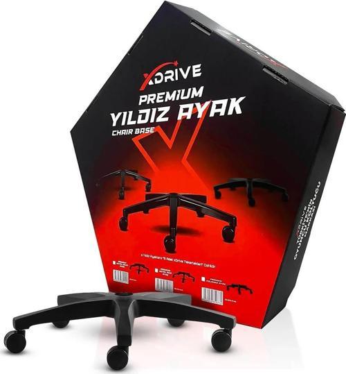 Premium Poliamid Ayak Siyah (Tekerlek Dahil)