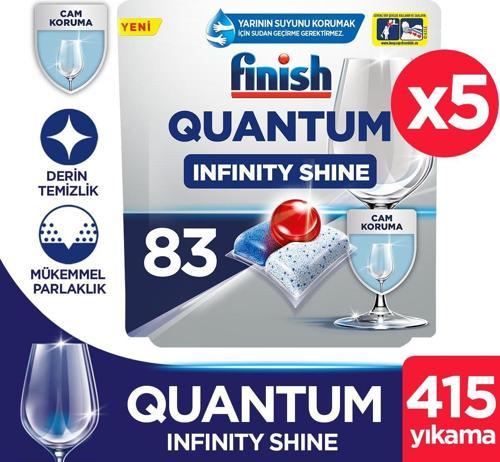 Quantum Infinity Shine 415 Kapsül Bulaşık Makinesi Deterjanı Tableti (5 x 83 Kapsül)