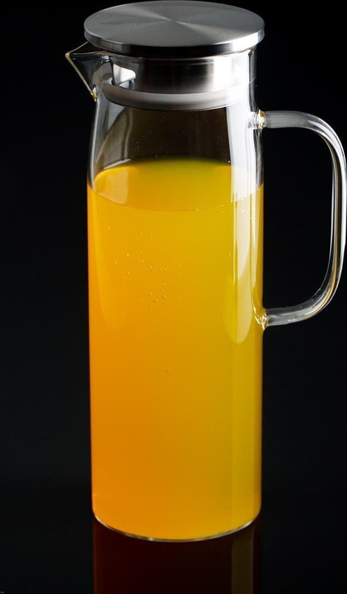 Bloom Metal Kapaklı Silindir 1500 Ml Cam Sürahi 11137