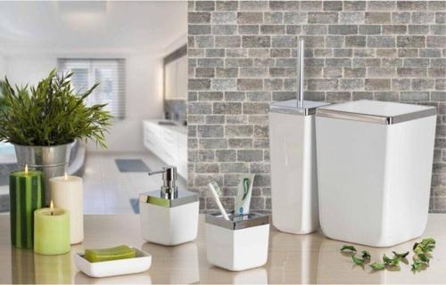 Primanova Toskana Banyo Seti / Beyaz - 5 Parça