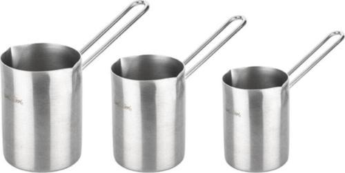 3Lü Paslanmaz Çelik Çift Ağızlı Silindir Cezve Seti-350Ml/500Ml/770Ml