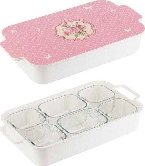 Melamın Pınk Rose Kahvaltılık 39.5Cmx21.5Cm Nora B1200Pr