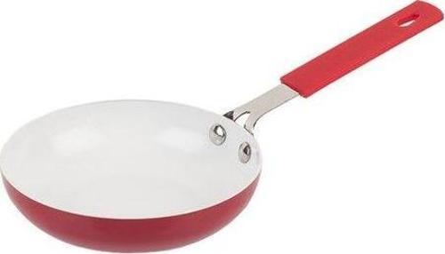 Seramik Kaplamalı Kırmızı Yuvarlak Mini Tava 14Cm Tayni Mnfc14K