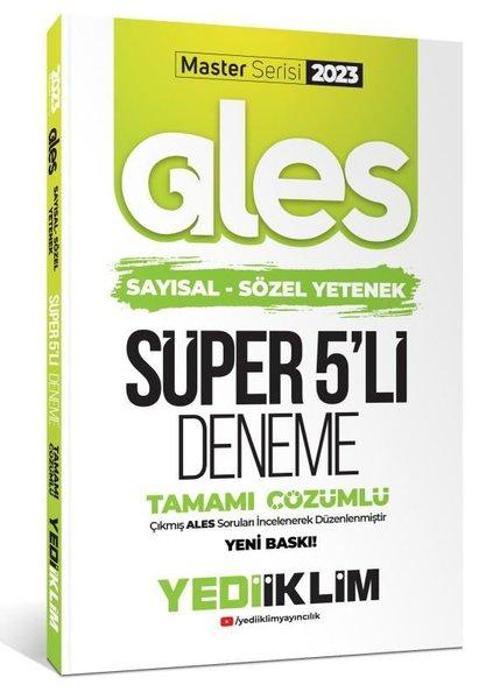 2023 Master Serisi Ales Sayısal- Sözel Yetenek Tamamı Çözümlü Süper 5'li Deneme
