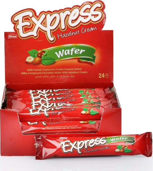 Express Fındık Kremalı Gofret 30 Gr. 24 Adet (1 Kutu)