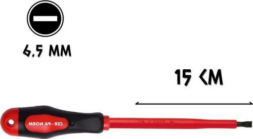 Prosoft İzoleli Tornavida Mıknatıslı DÜZ Uçlu 6.5 - 15 cm.