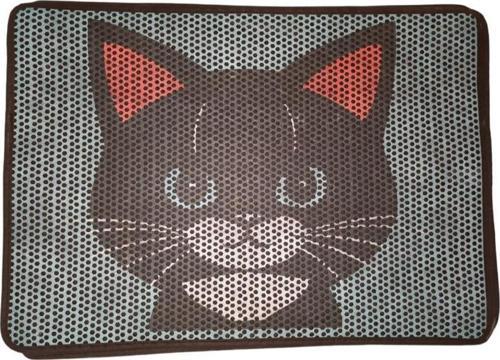 Büyük Elekli Çift Katlı Kedi Kumu Paspası 75X59 cm Desenli No:6