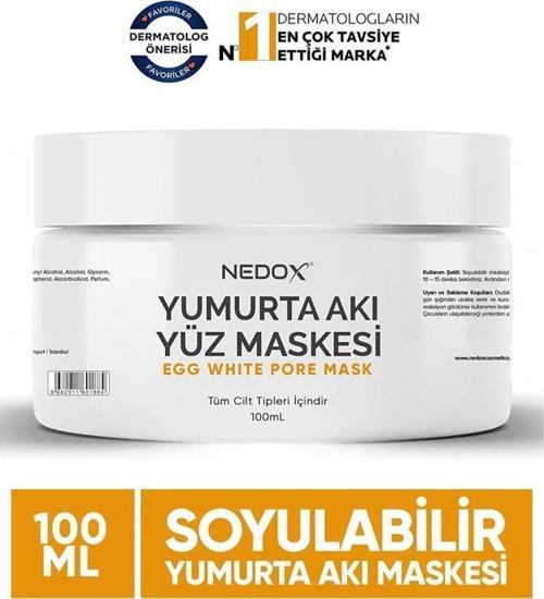 Soyulabilir Yumurta Akı Maskesi - Siyah Nokta, Sivilce Karşıtı Ve Gözenek Temizleyici Maske 100 ml