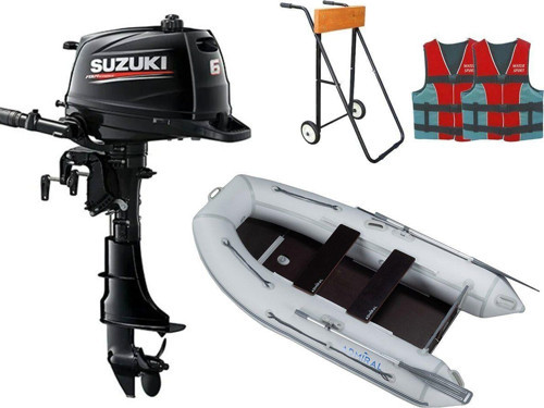 6 Hp Deniz Motoru + Admiral 270 Ahşap Tabanlı Bot