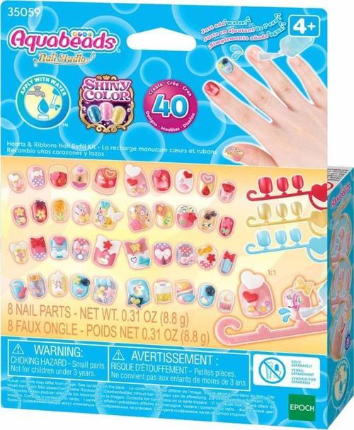 AquaBeads Tırnak Kalp ve Kurdele Yedek Kit 35059