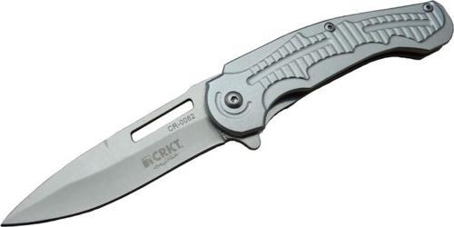 CR 0062 Gri Oluklu Kamp Çakı 17,5 cm - Otomatik, Kılıflı, Kutulu