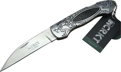 CR 0124 Kamp Çakı 20 cm - Metal Desenli Sap, Kılıflı, Kutulu