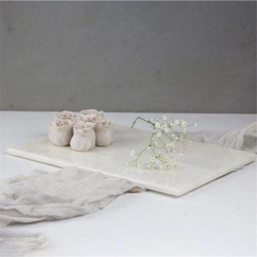 Mermer Beyaz 30X20 Cm Sunum Tabağı