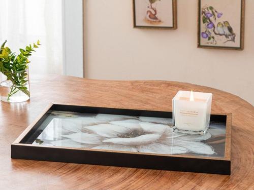 Flower Chic Dekoratif Tepsi 31X46 Cm Gold