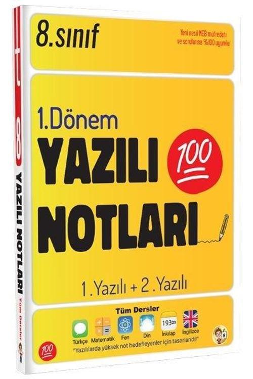 8.Sınıf Yazılı Notları 1.Dönem 1+2. Yazılı