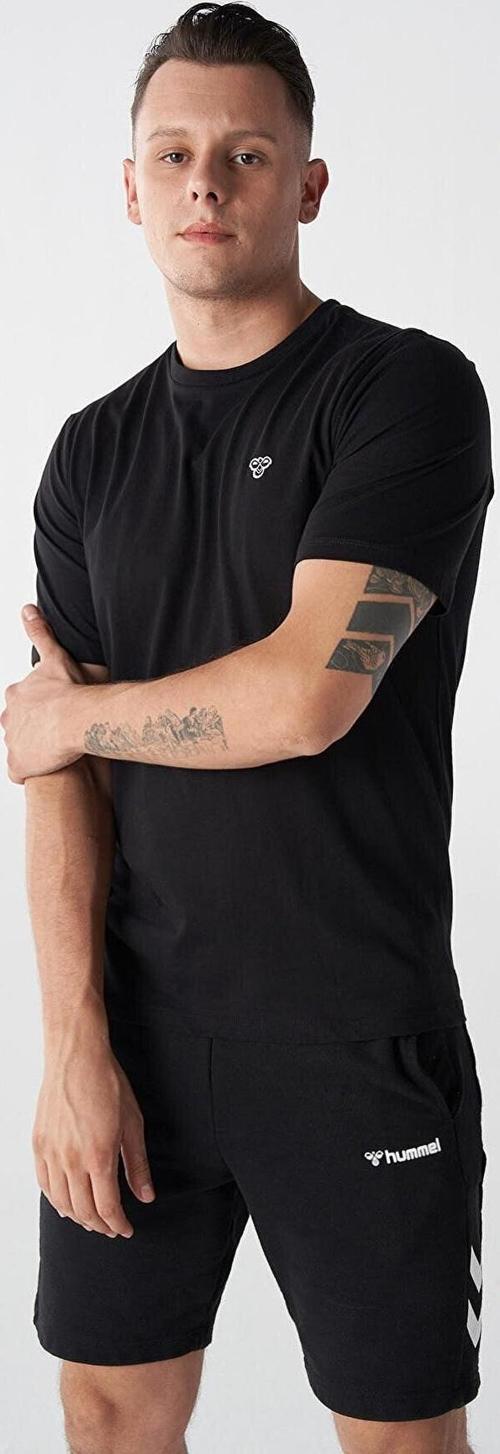 hmlT-IC ICO REGULAR T-SHIRT BLACK TEKSTIL Erkek T-shirt