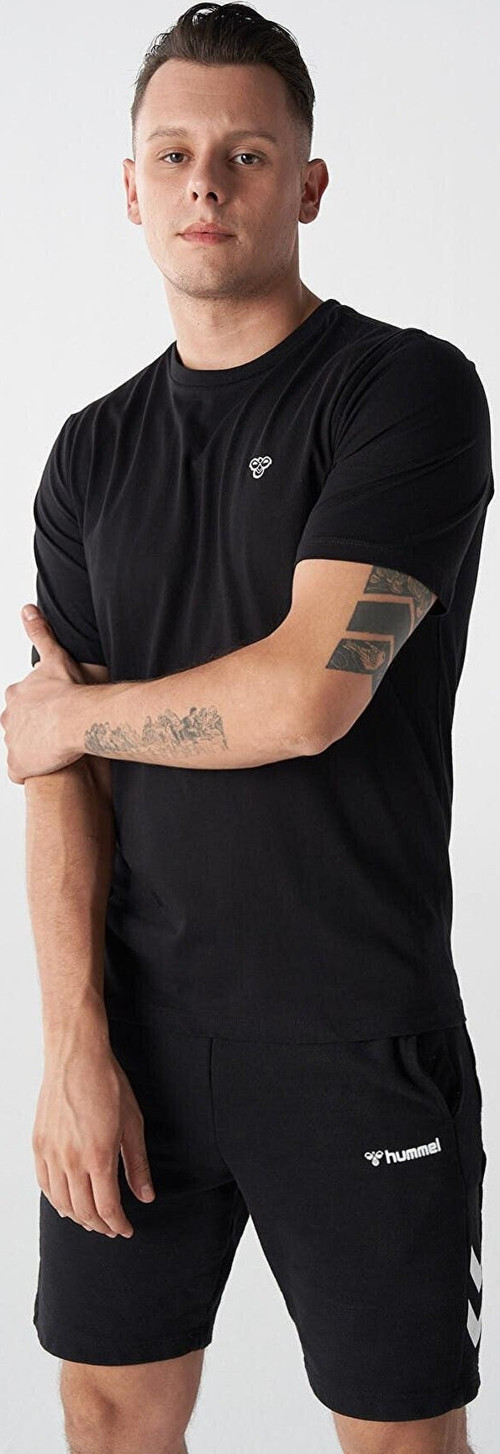 hmlT-IC ICO REGULAR T-SHIRT BLACK TEKSTIL Erkek T-shirt