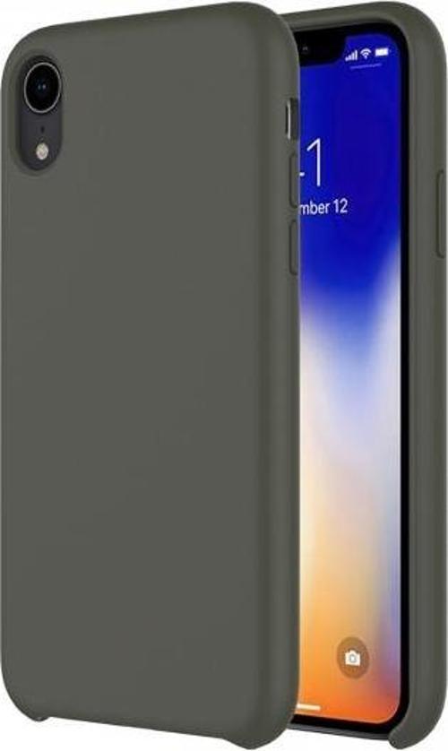 iPhone XR ile Uyumlu Rubber Fit Kılıf Dark Olive