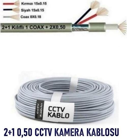 250 Metre 2+1 CCTV 0.50mm Kamera Kablosu (250Mt)