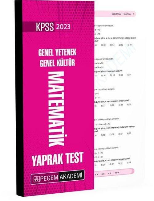 2023 KPSS Genel Yetenek Genel Kültür Matematik Yaprak Test
