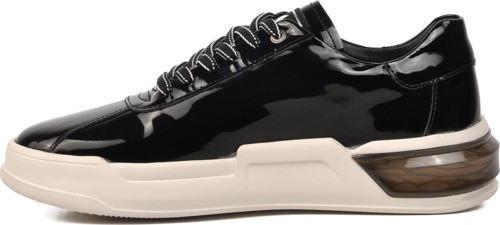 417-47473 Siyah Rugan-Beyaz Hakiki Deri Erkek Sneaker