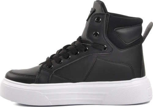 Dnp-7444 Siyah-Beyaz Kadın Hi Sneaker