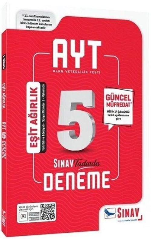 AYT Eşit Ağırlık 5 Deneme - 2023 Özel