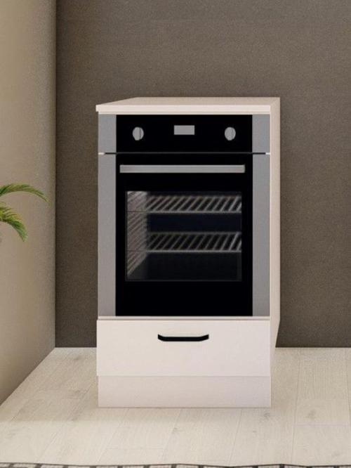 60 Cm Çok Amaçlı Mutfak Ankastre Dolabı Beyaz - Üst Panel Dahil