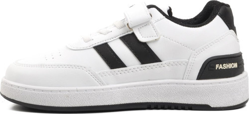 371-72K-P Beyaz-Siyah Cırtlı Çocuk Sneaker