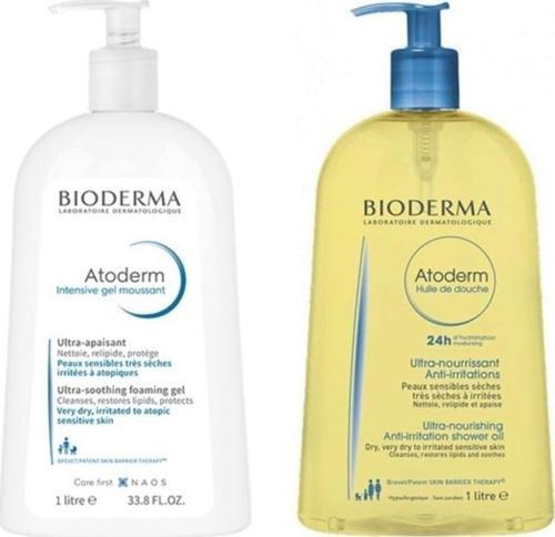 Atoderm Intensive Foaming Gel 1000 Ml+ Atoderm Huile De Douche Shower Oil 1000 Ml