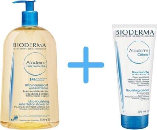 Atoderm Shower Oıl 1 Lt + Bıoderma Atoderm Cream 200 ml