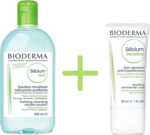 Bıoderma Sebıum H2o 500ml + Bıoderma Sebıum Sensıtıve Creme 30ml 340136010699451