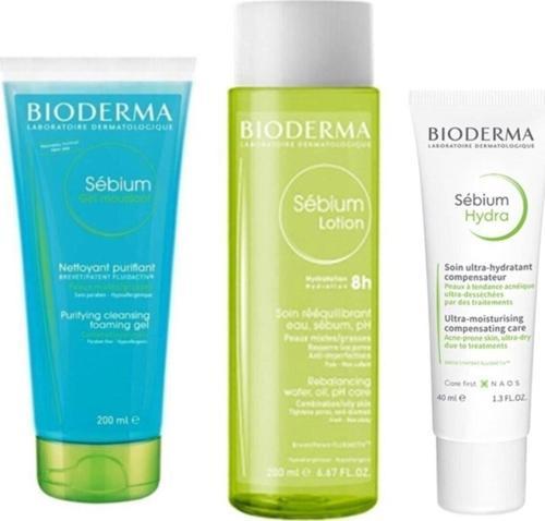 Sebium Foaming Gel Tüp 200 Ml+ Sebium Lotion 200 Ml+ Sebium Hydra Cream 40