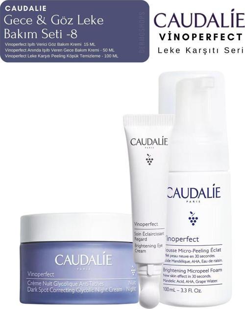 Vinoperfect Leke Bakım Seti -8 | Gece & Göz Kremi & Temizleme Peeling Köpük Orijinal Boy