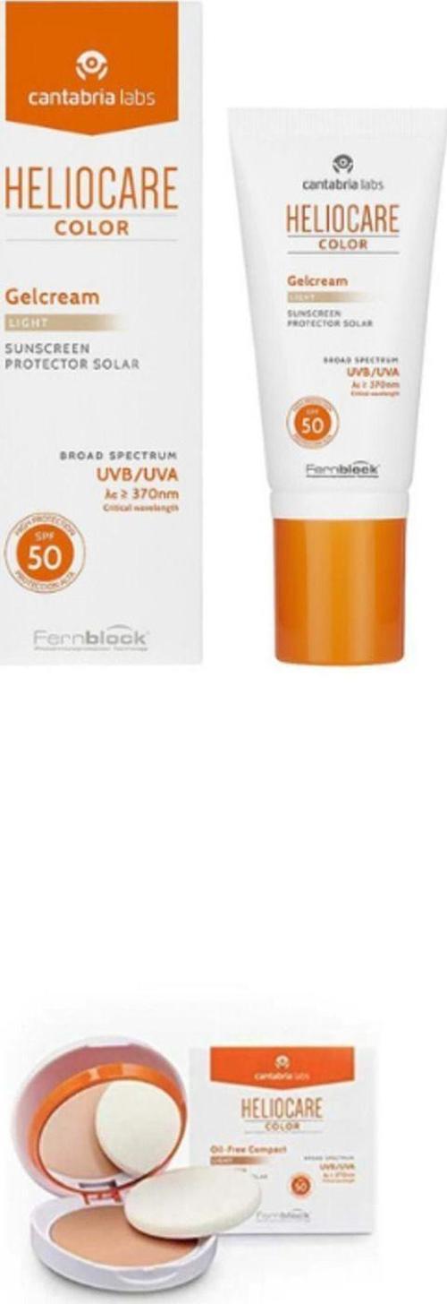Color Spf 50 Oil Free Compact 10 gr Light & Color Gelcream Light Spf 50 Güneş Kremi 50 ml