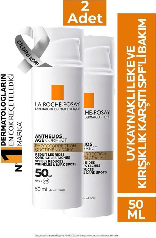 La Roche Posay Anthelios Age Correct Daily Light Spf50 Cream 50 ml 2 Adet