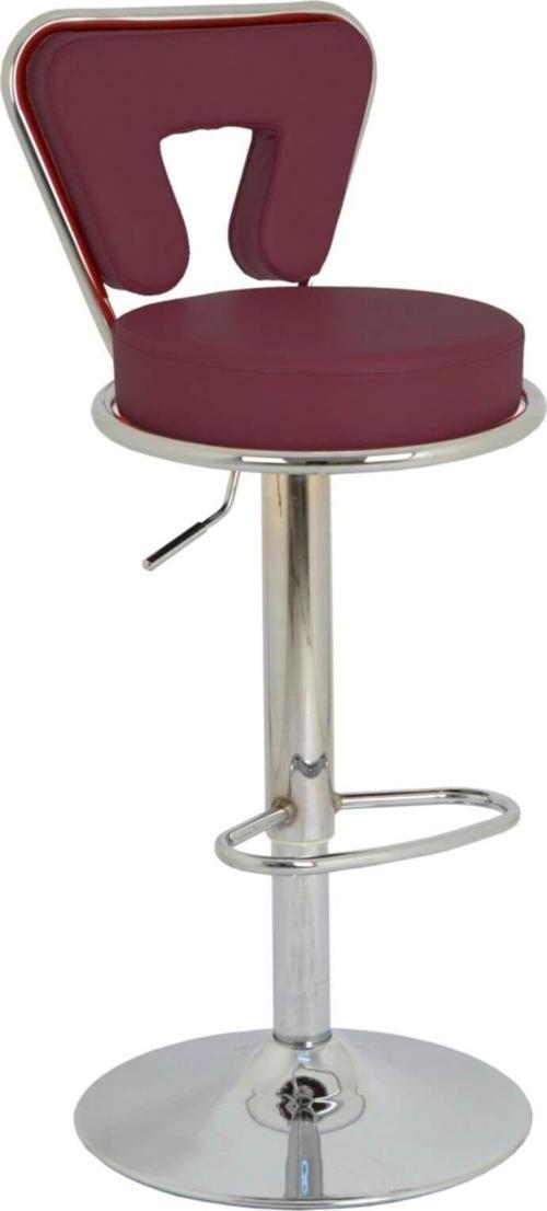 Virago Bar Sandalyesi - Bordo Deri - 9540s0102