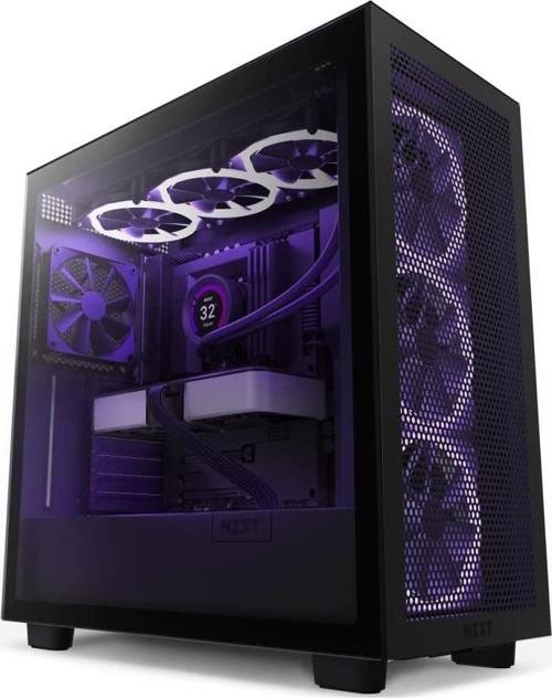 CM-H71FB-01 H7 Flow Black Tempered Glass RGB USB 3.2 ATX Mid Tower Kasa