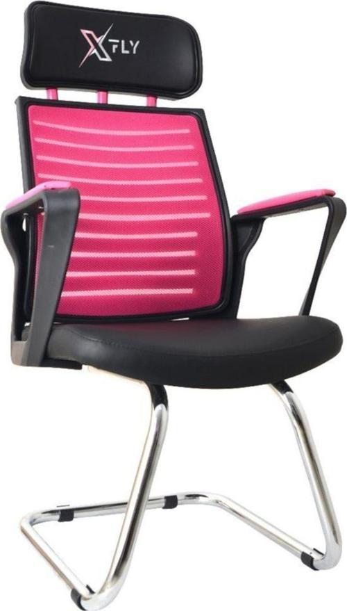 Metal Ayaklı Oyuncu Koltuğu - Pembe File - 2400J0545