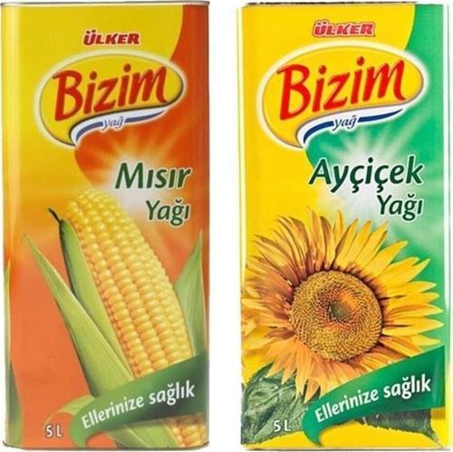 Mısır Yağı Ve Ayçiçek Yağı 5 Litre