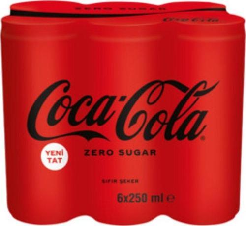 Coca Cola Sekersız Kutu 6*250 Ml
