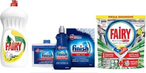 75'Li Platinum Plus + Faiy Sıvı 1350 Ml +Finish Makine Koruyucu 3’Lü Set