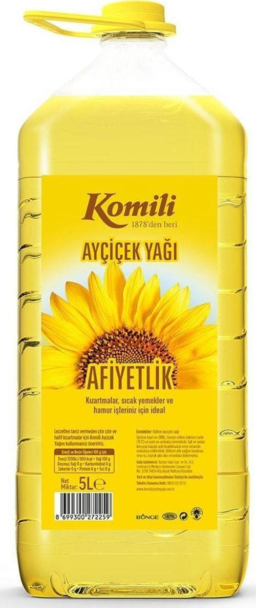 Ayçiçek Yağı 5 L Pet Şişe
