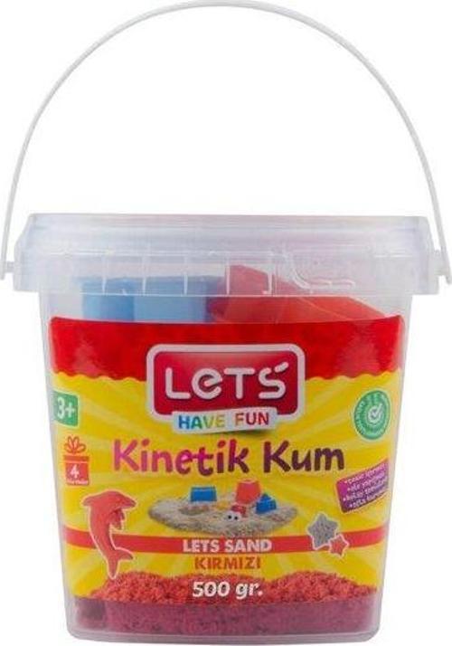 Kinetik Kum 500 gr. Kırmızı Plastik Kutu L-10161