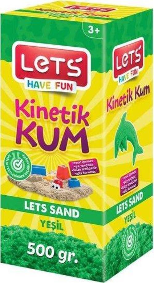 Kinetik Kum 500 gr. Yeşil Karton Kutu L-10184