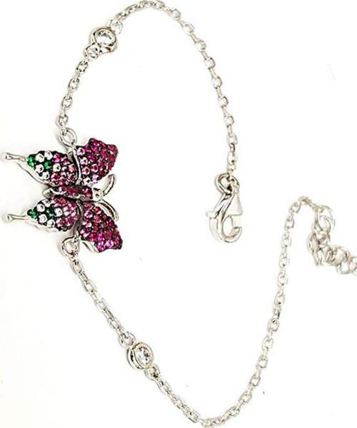 Kelebek Figürlü Gümüş Bayan Bileklik