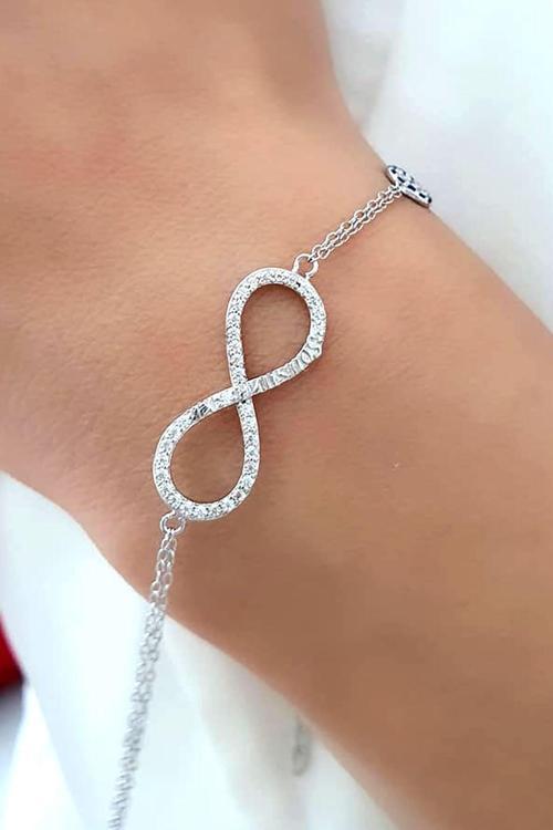 Nazar Boncuğu Detayli Gümüş Bileklik