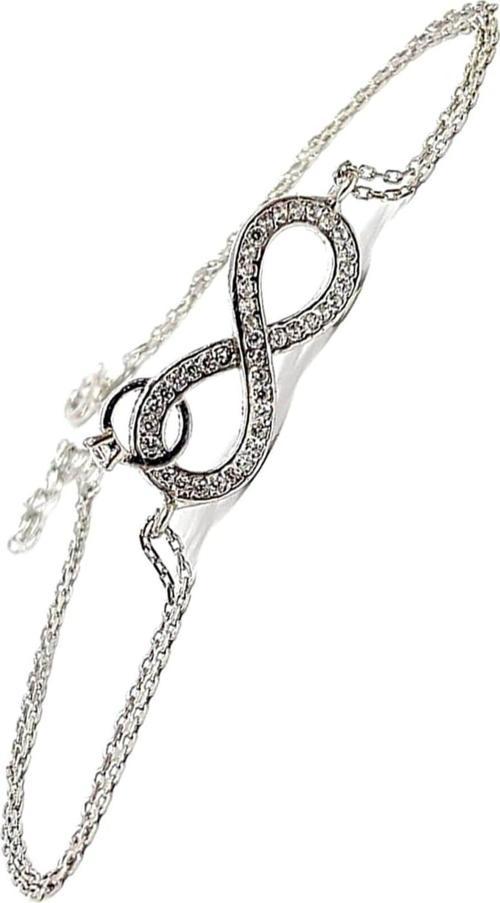 Sonsuzluk Figürlü Gümüş Aşk Bilekliği